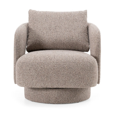 Johnny - Modern Brown Fabric Accent Chair