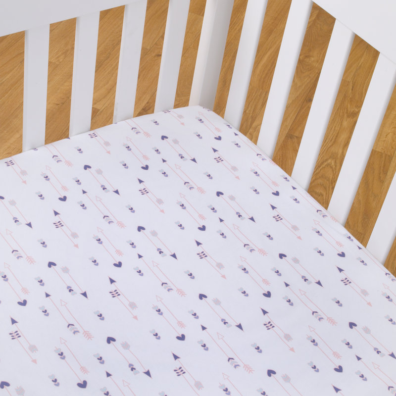 Drap-housse pour lit de bébé 100% coton arrows Fortney