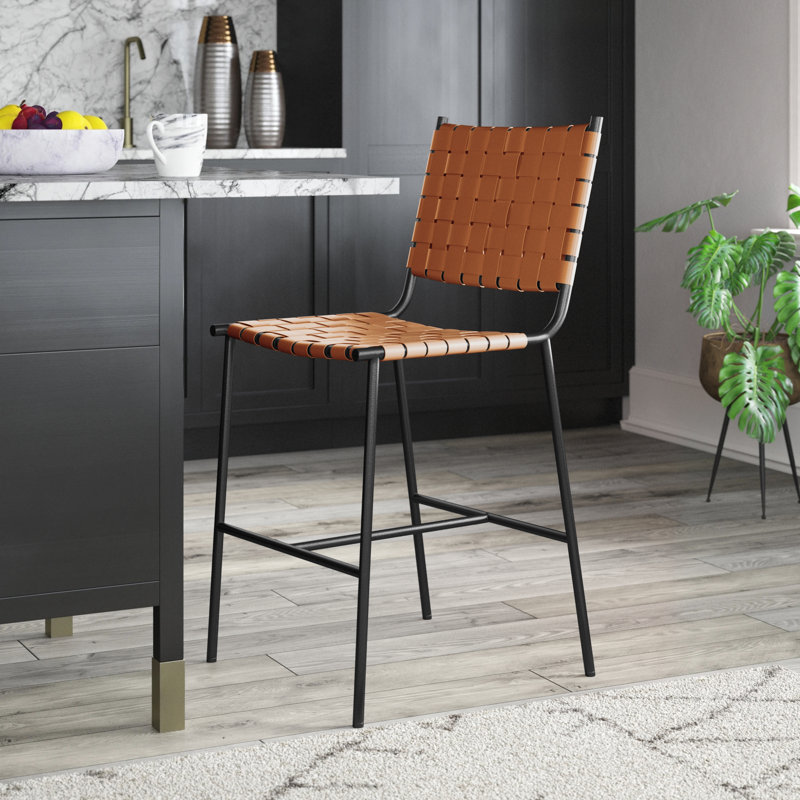 Tabouret de comptoir 26 po Cass, Brun, Noir