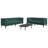  Chesterfield Sofa Set Dark Green-478803362