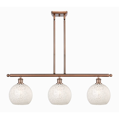 Luminaire suspendu pour îlot suspendu 3 lumières Ballston White Mouchette