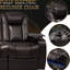 Fauteuil inclinable électrique de 124,4 po pour 4 personnes avec dessus de table Nappa