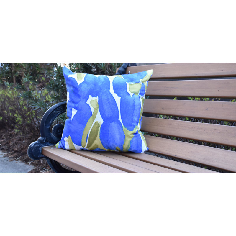 Housse et insert de coussin carré Sunset, Bleu, 18 po x 18 po, Extérieur