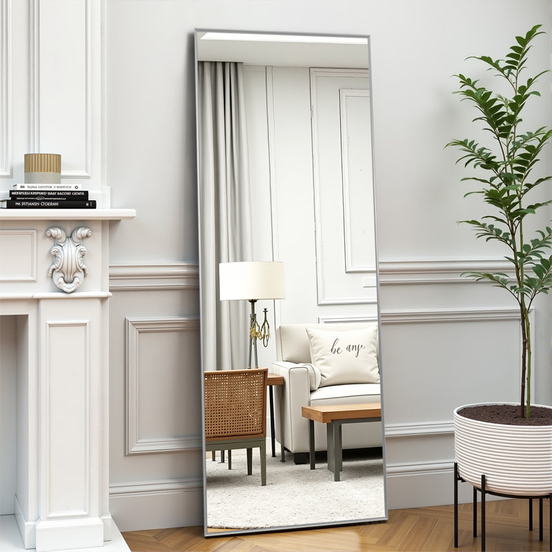 Gurganus Metal Rectangle Mirror, Silver