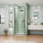 30"Wx72"H Frameless Pivot Shower Door 1/4” Tempered Glass