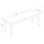 L'ensemble de table de cuisine 6 pièces contient une table de salle à manger rectangulaire avec feuille papillon et 4 chaises de salle à manger en tissu de lin avec banc, espresso
