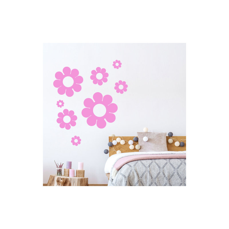 Plants & Flowers Wall Decal, 40cm H x 40cm W x 0.2cm D