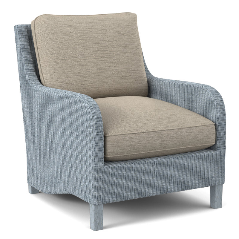 Gibraltar Armchair, Blue Buffalo Check; 0120-61, Sea Glass