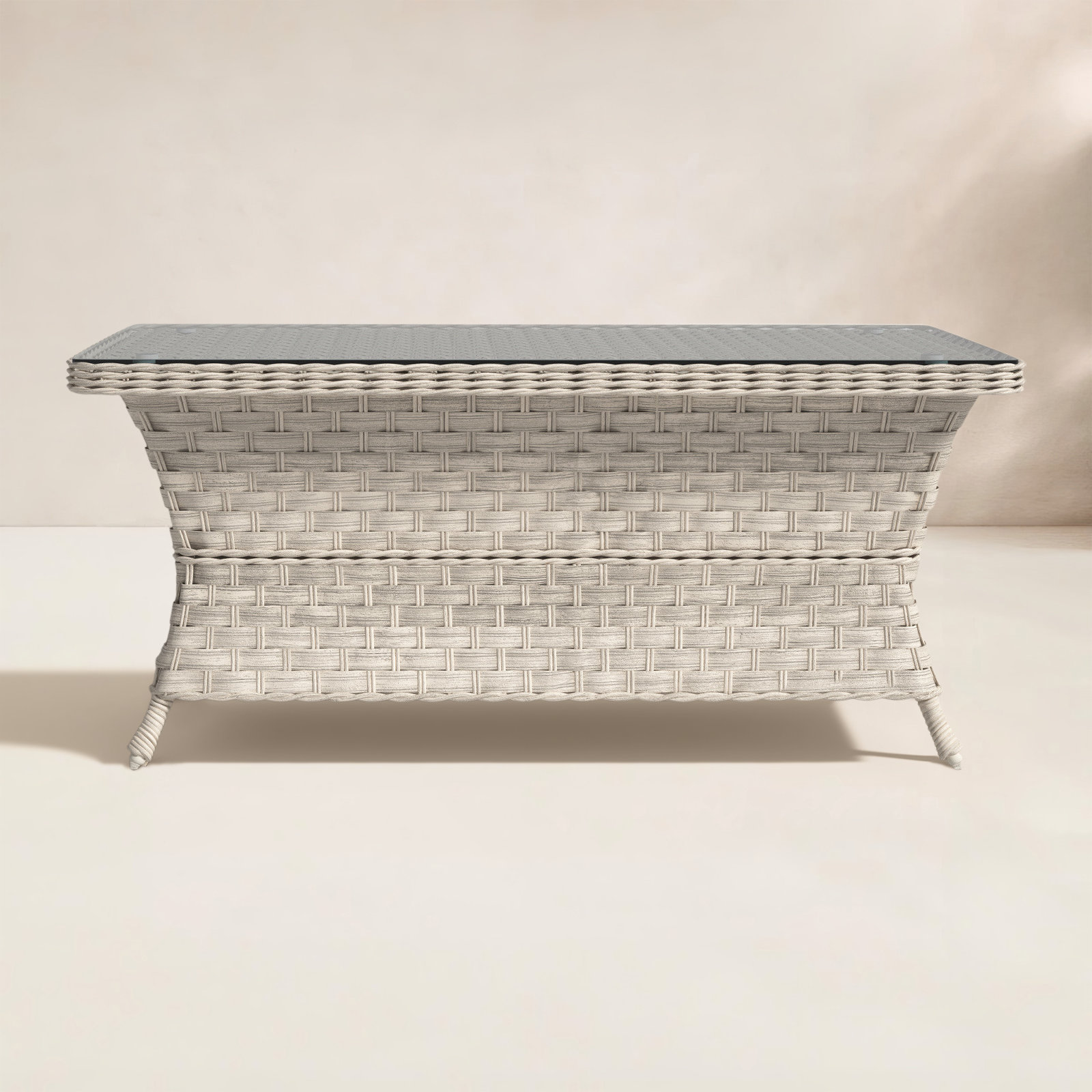 Sky 42'' Glass Outdoor Coffee Table