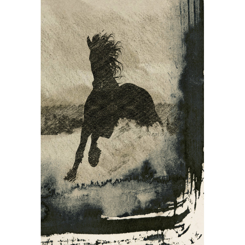 " Running Horse III " by Irena Orlov Painting Print, 36" H x 24" W x 1.25" D