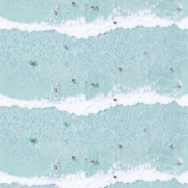 Rouleau de papier peint L 10 pi x l 24 po Ocean Swimmers, Faux Grasscloth, Non encollé