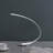 Brushed Silver Curved LED Table Lamp
