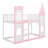 Twin Over Twin Castle Bunk Bed with Ladder - Pink