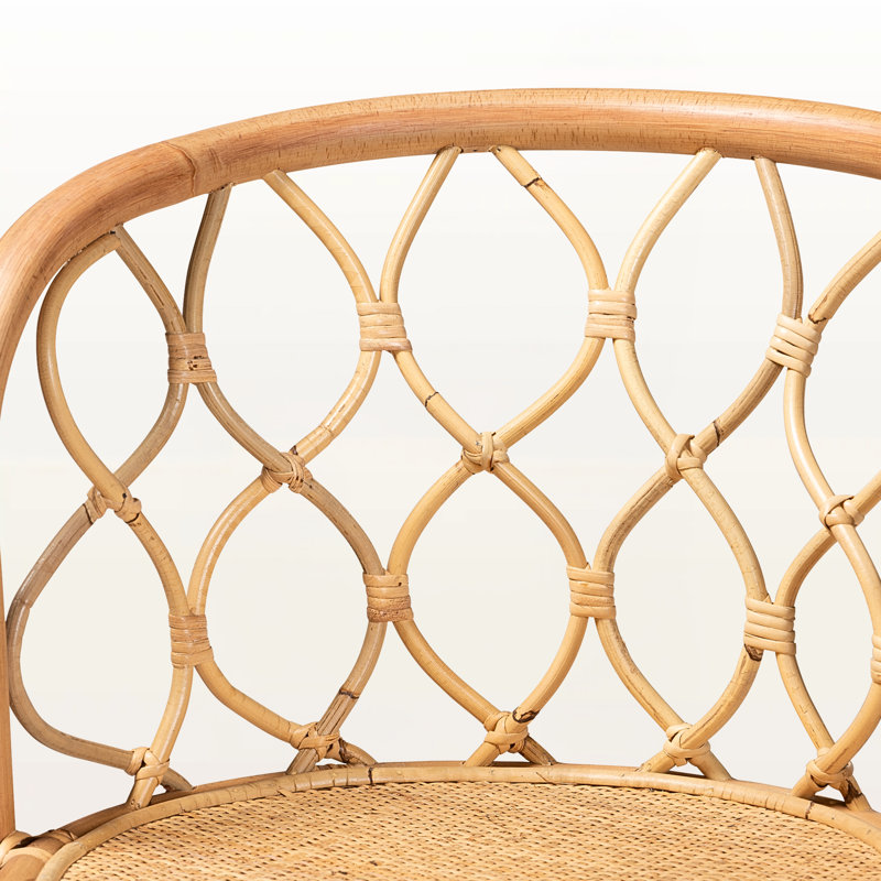 Sage Modern and Contemporary Rattan Counter Stool, Natural 36.75'' H X 16.8'' W X 20.86'' D