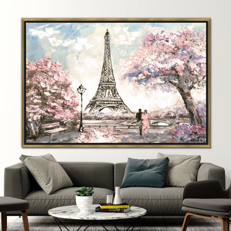 Print on Canvas, Framed Print without Mat, Gold, 80 cm H x 110 cm W
