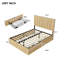 Structure de grand lit avec tiroirs-129743729