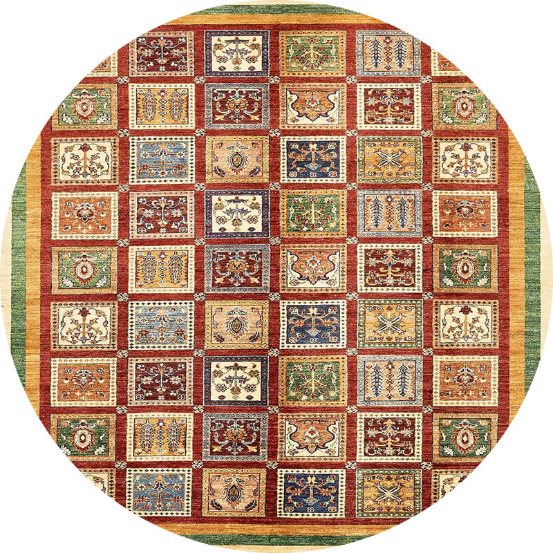 Tapis abstrait moderne 3733ABS374, Rond 4 pi