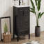 Meuble-lavabo 24 po avec lavabo, tiroirs à fermeture douce et armoire, poignées en métal rétro, noir-116452219