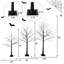 Ensemble d'arbres noirs illuminés Spooky d'Halloween, arbres réglables 4 pi 5 pi 6 pi