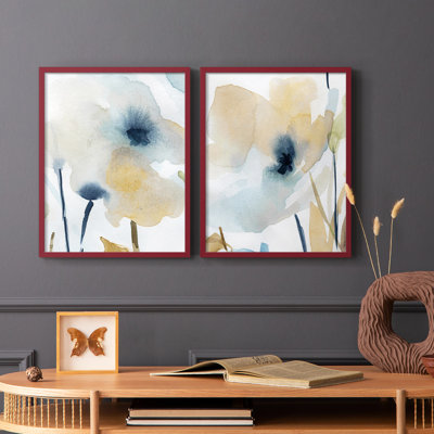 Blooming Wash I - impression encadrée de qualité supérieure - prête à être accrochée - aucun clou requis - aucun clou requis