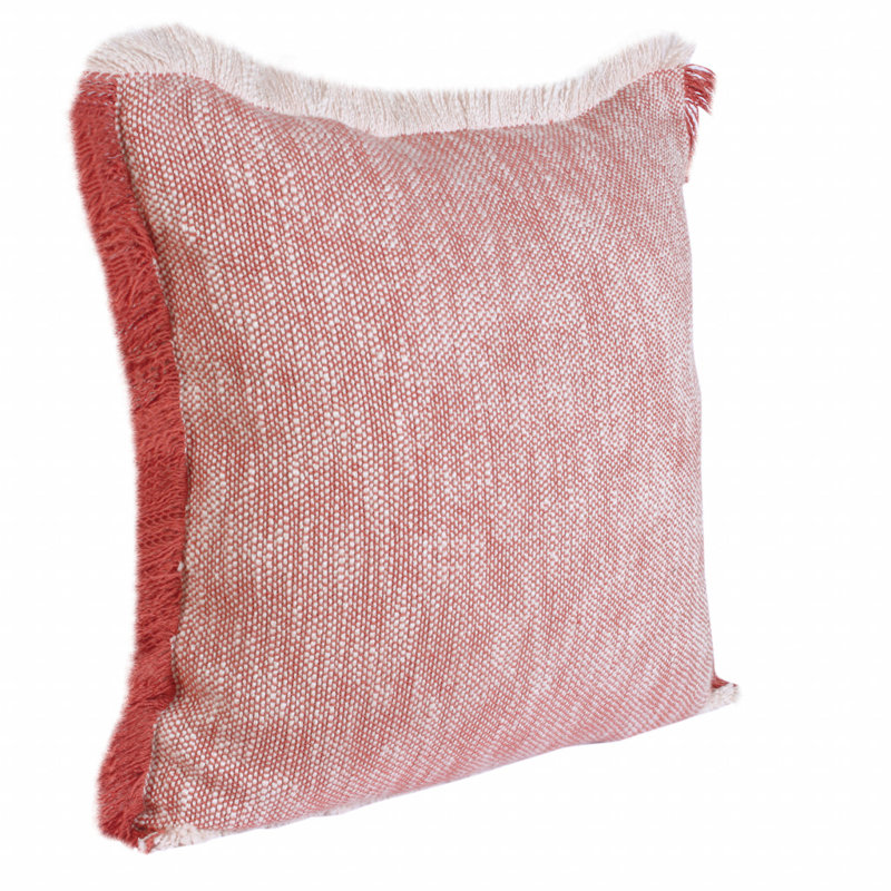 Insert de coussin réversible , Rouge auburn / blanc