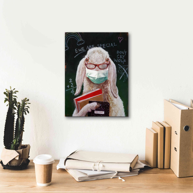 «Back To School Teacher» par Lucia Heffernan, H 16 po x l 12 po x P 0,75 po