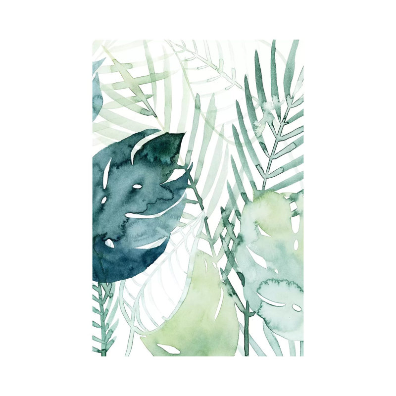 Palm pieces I par Grace Popp-impression d’art graphique, Toile tendue, Pas de tapis, H 26 po x l 18 po x 1,5 po