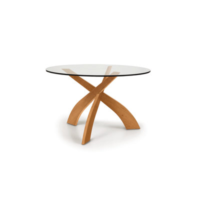 Entwine Round Glass Top Table by Copeland Furniture
