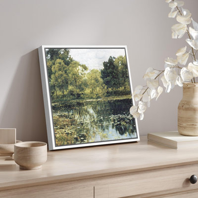 "Idyllic Pond" avec nénuphars sereins, impression sur toile