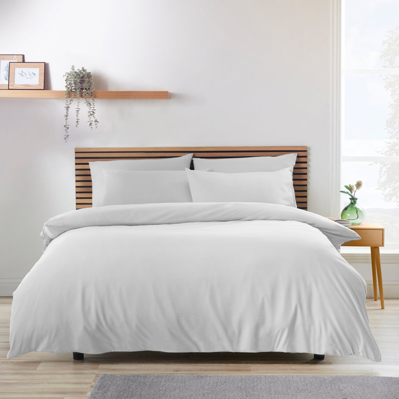 So Soft Easy Iron Duvet Cover Set, White, Double  