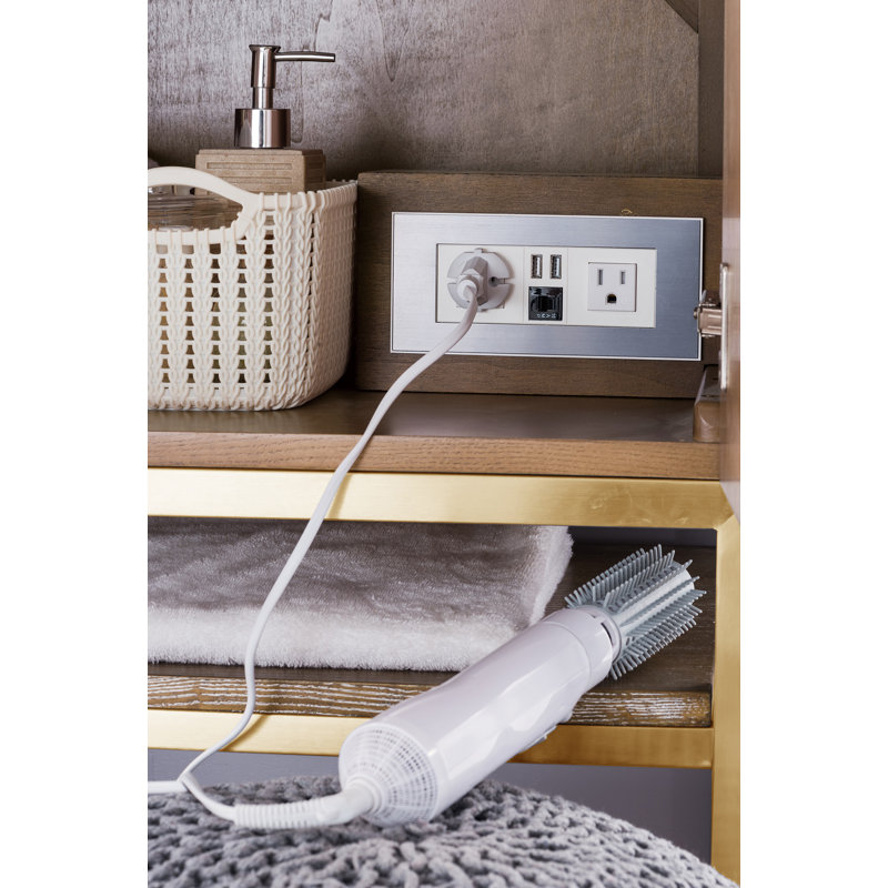Keven 72'' W Single Vanity, Ash Gray, Glossy White, Radiant Gold