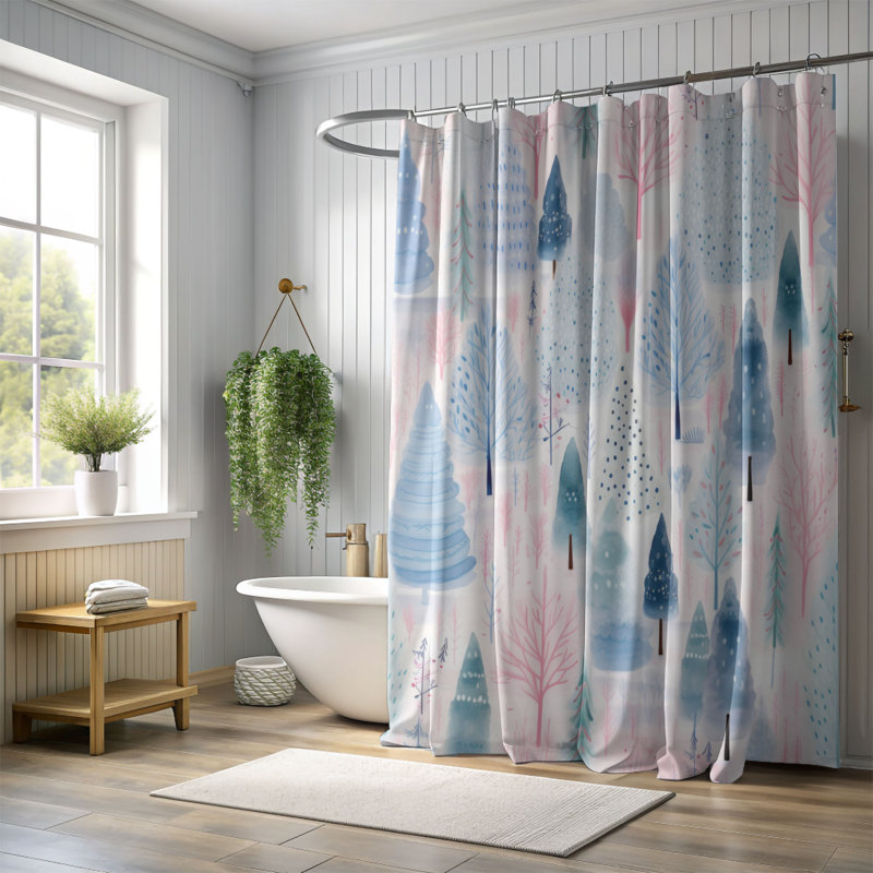 Pink Thicket - Premium Shower Curtain, 74"H x 71"W