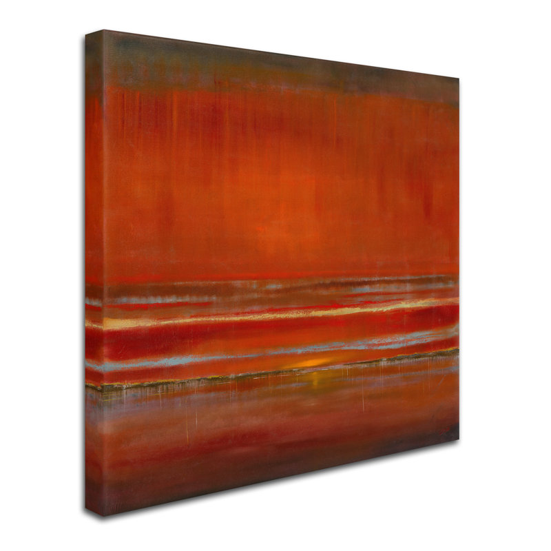 Clidy «Red Horizon», reproduction sur toile tendue, H 24 po x l 24 po x P 2 po