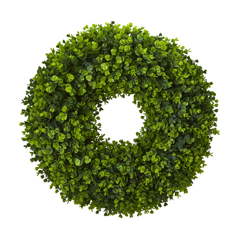 Faux Eucalyptus Plastic 25'' Wreath
