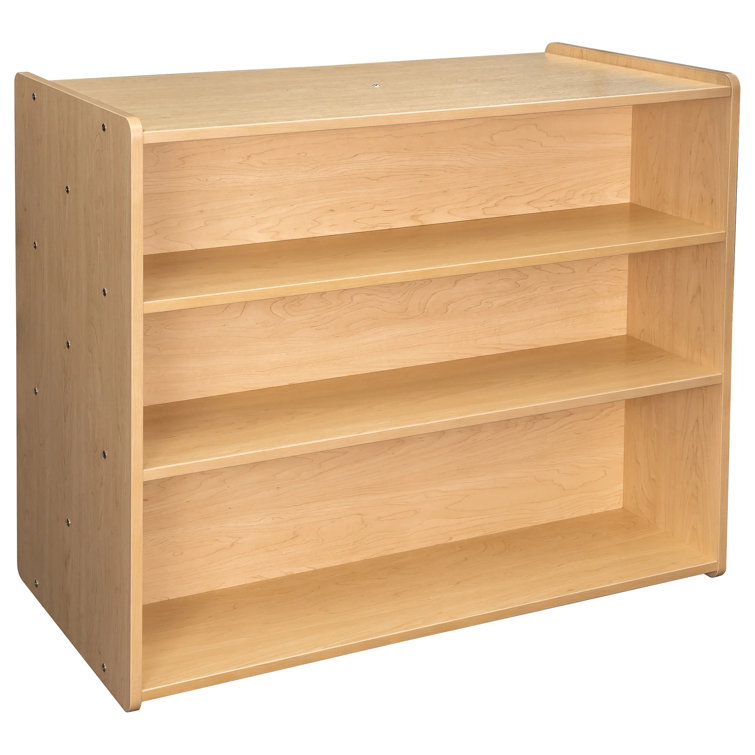 Wood Designs Classroom Extra Deep Mobile Storage Shelving Unit, 38 H x 48  W x 18 D