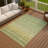 Machine Washable Indoor/Outdoor Emelia ACN2315 Stripes Rug-337291626