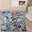 Tapis moderne à motif abstrait non tissé avec palette de couleurs vibrantes pour la décoration intérieure-126176171