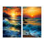 «Bright Sunset Of Waves Breaking At The Shore» 2 - Pièces sur-1864312943-1864313235