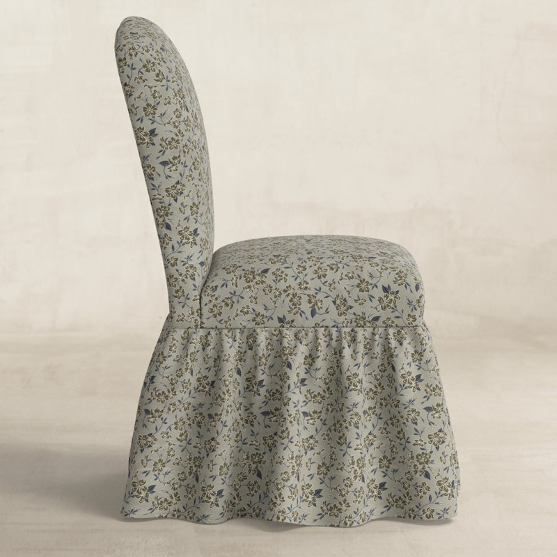 Upholstered Dining Chair, Dogwood Floral Flint