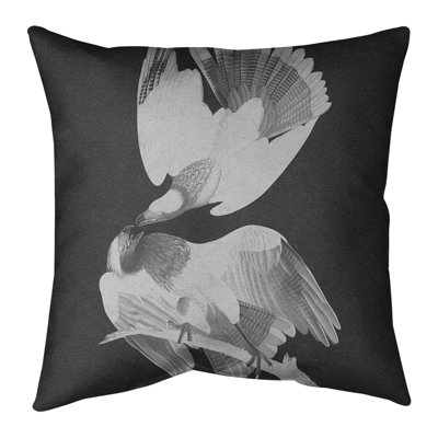 John James Audubon Brasilian Caracara Eagle Square Pillow Cover & Insert