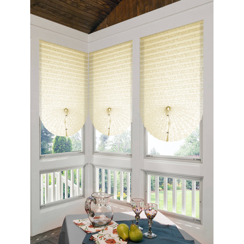 No Tools Cordless Original Embossed Light Filtering Pleated Paper Shade, Easy to Install and Cut for Home Bedroom Office Windows