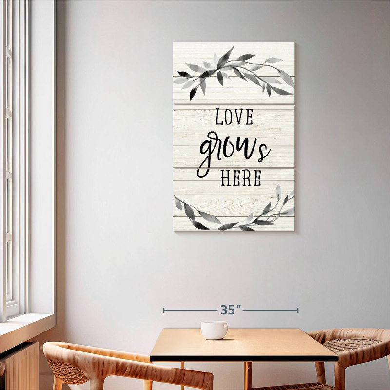 Plaque murale Kema Love Grows, H 57 po x l 36 po