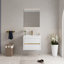Meuble-lavabo mural 30 po avec lavabo, meuble de rangement flottant avec comptoir en résine de pierre et tiroirs à fermeture en douceur-114410908