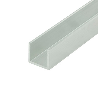 Outwater Polished Finish 1/2'' Inside Dimension Aluminum U-Channel 48'' Length (Pack Of 3) Alu847-P C-Channel