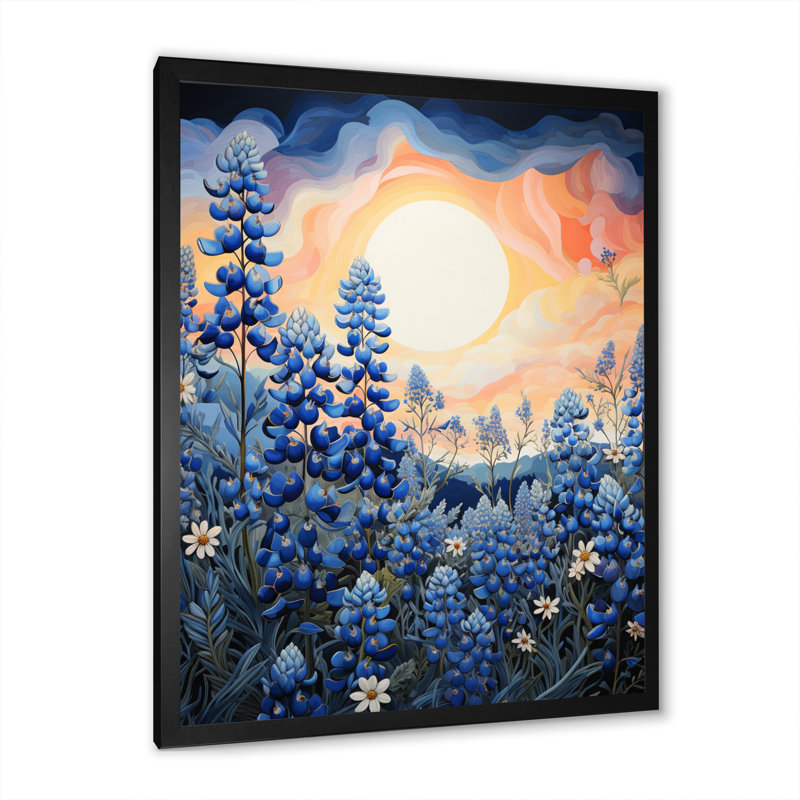 Bluebonnets Flower Blissful III - impression, Cadre photo noir, H 20 po x l 12 po x P 1 po