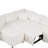 Cream Chenille Sectional Sleeper Sofa Bed With Usb & Storage Ottoman-886459307