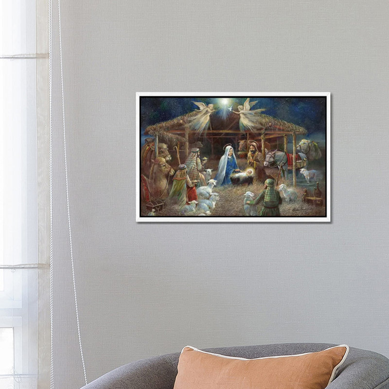 The Nativity by Ruane Manning - Print on Canvas, No Framed, 152.5 cm H x 101.5 cm W