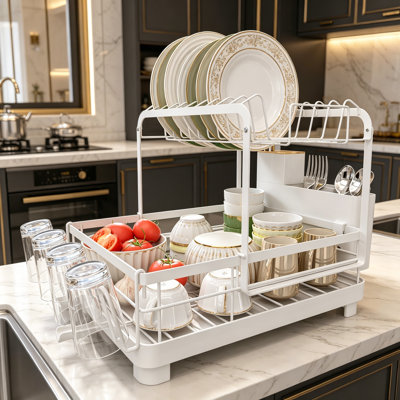 2-Tier Dish Drying Rack, Large Dish Rack