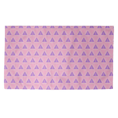 Tapis rose à motif d'arbres minimalistes Barbra