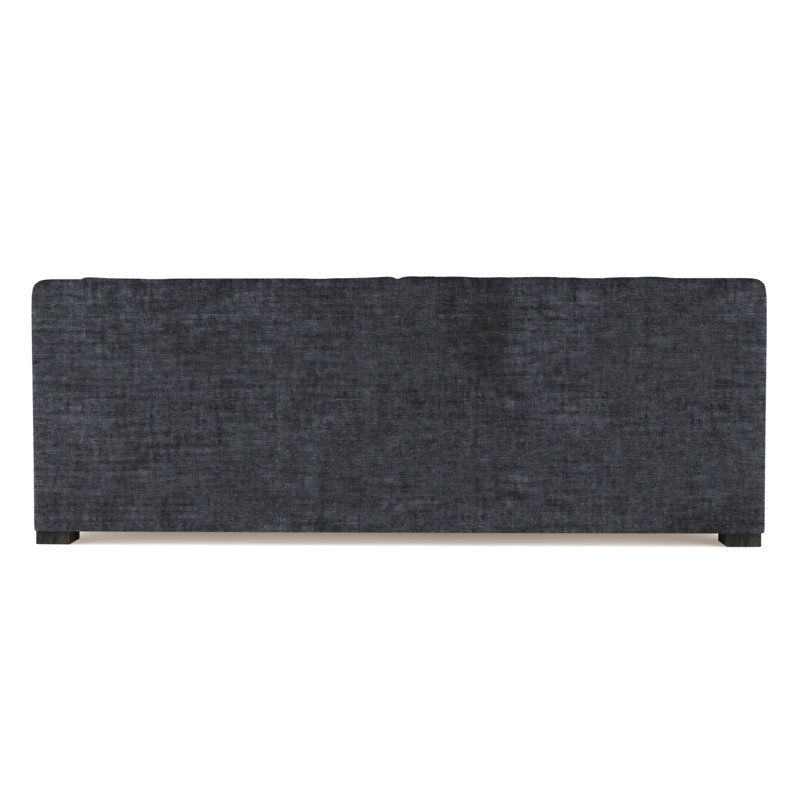 Crosby Slope Arm Sofa, 32.5" H x 108" W x 43" D, Crushed Velvet Graphite, Ebony